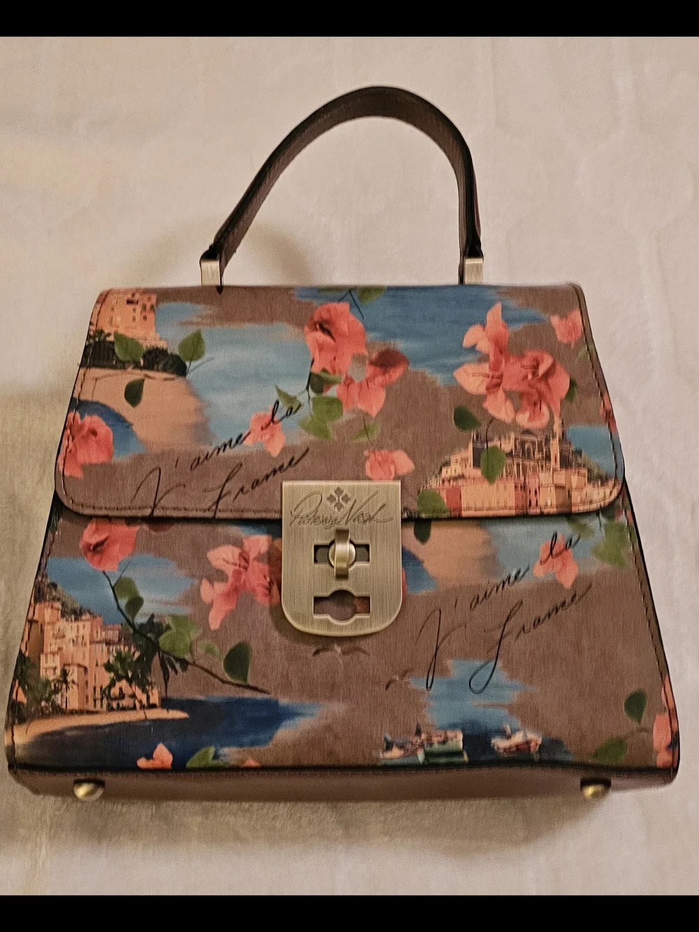Patricia Nash French Riveria Collection Chauncy Leather Satchel NWT